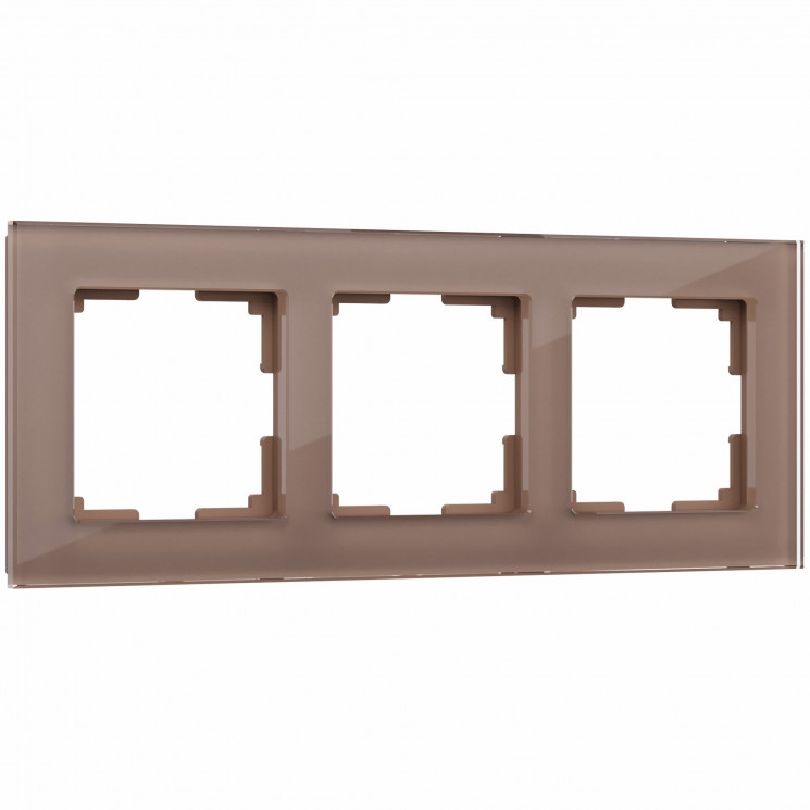 Рамка на 3 поста (латте, стекло) W0031142 Werkel