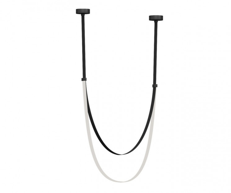 Подвес Kink Light 07689A-180,19 Лирд черный h180 (длина ремня 360см) Led 86W (4000K)