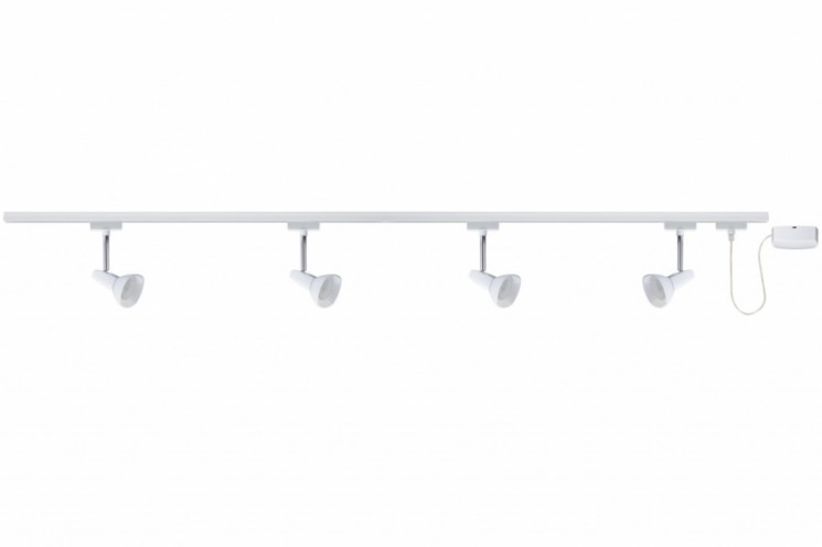 Набор шинных светильников Paulmann 97694 U-RAIL 230V Barelli 4x50W GZ10 230V белый/опал (L-2,2m)