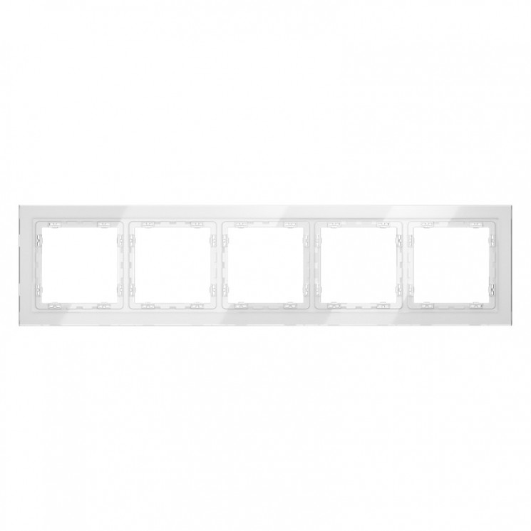 Рамка 5 постов VOLTUM VLS110501 белый глянец