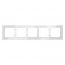 Рамка 5 постов VOLTUM VLS110501 белый глянец
