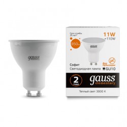 Светодиодная лампа Gauss MR16 11W 850lm 3000K GU10 13611