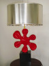 Настольная лампа с абажуром 540-049 Высота 70 см 1хЕ27 черный/красный/зеркальный