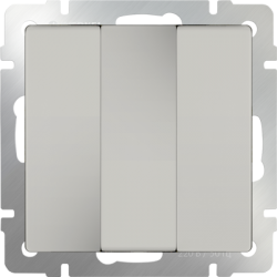 Выключатель трехклавишный слоновая кость Werkel W1130003 (WL03-SW-3G-ivory)