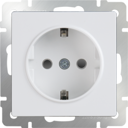 Розетка с заземлением и шторками белая Werkel W1171101 (WL01-SKGS-01-IP44)