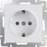 Розетка с заземлением и шторками белая Werkel W1171101 (WL01-SKGS-01-IP44)