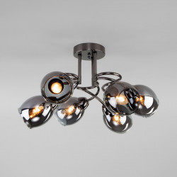 Люстра на штанге Eurosvet 30171/6 черный жемчуг Roselyn