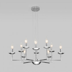 Подвесная люстра Eurosvet 60150/10 хром CARISO
