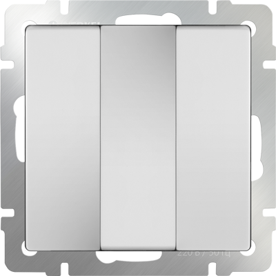 Выключатель трехклавишный белый Werkel W1130001 (WL01-SW-3G)