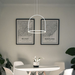 Подвесной светодиодный светильник с регулировкой цветовой температуры и яркости Eurosvet 90322/1 белый Over