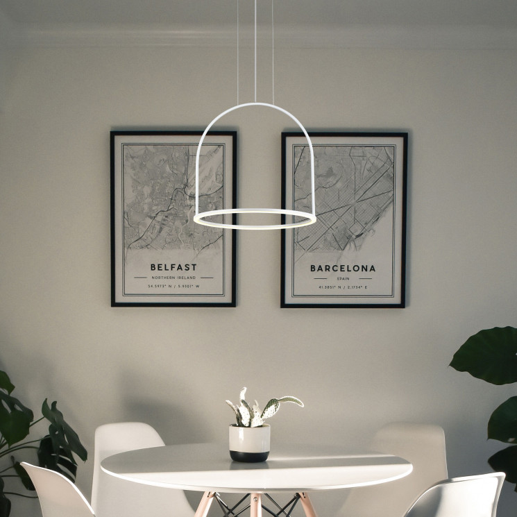 Подвесной светодиодный светильник с регулировкой цветовой температуры и яркости Eurosvet 90322/1 белый Over