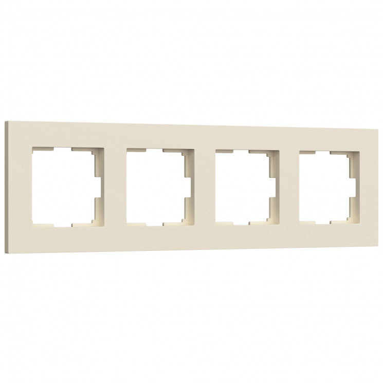 Рамка на 4 поста Slab (айвори матовый) Werkel W0042962