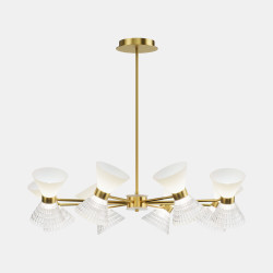 Светильник подвесной ST Luce латунь/прозрачный, белый, латунь G9 LED 16*5W       SL2004.303.16