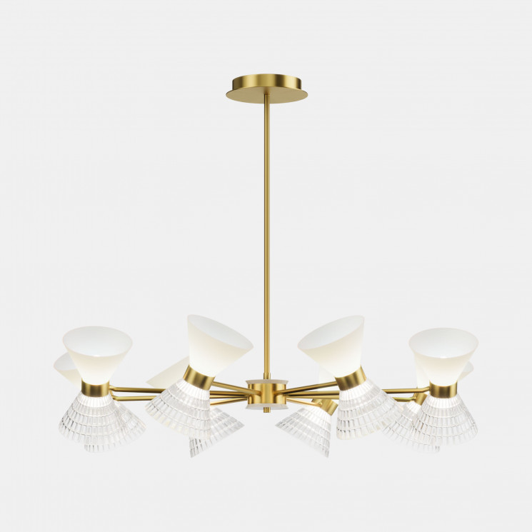 Светильник подвесной ST Luce латунь/прозрачный, белый, латунь G9 LED 16*5W       SL2004.303.16