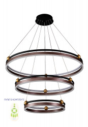 Люстра Crystal Lux FERNANDO SP158W LED D400+600+800 COFFEE/BLACK