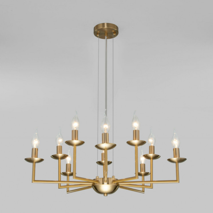 Подвесная люстра Eurosvet 60150/10 латунь CARISO