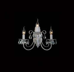 Бра Eurosvet 3305/3 белый с золотом/прозрачный хрусталь Strotskis