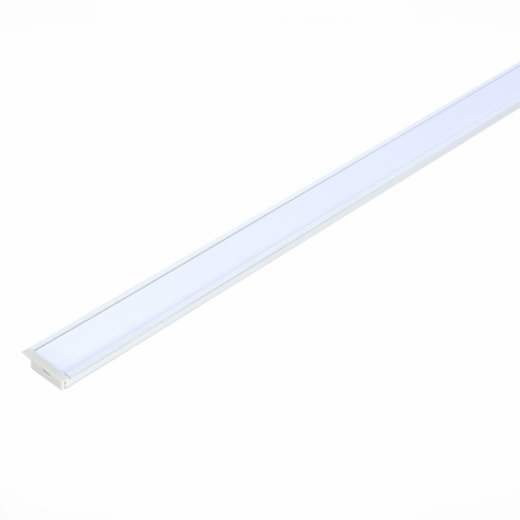 Встраиваемый алюминиевый профиль с рассеивателем(к-т: 2 загл.+4 креп.Скобы) ST-Luce ST017.129.04