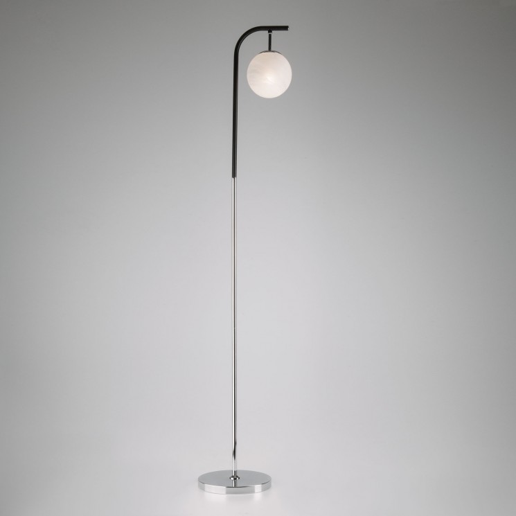 Торшер Eurosvet 01038/1 хром/черный Globe