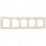 Рамка на 5 постов (молочный, стекло) W0051141 Werkel