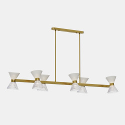 Светильник подвесной ST Luce латунь/прозрачный, белый, латунь G9 LED 12*5W       SL2004.313.12