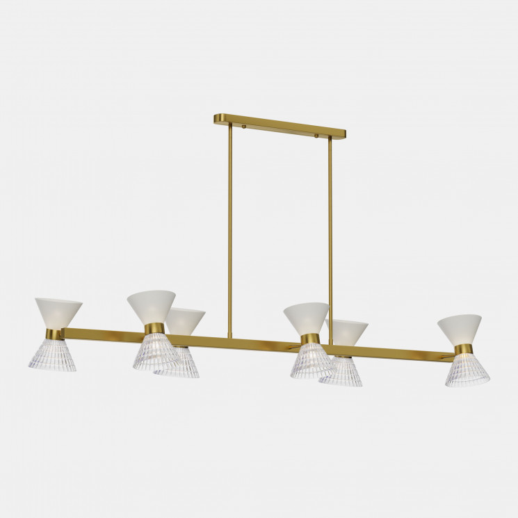 Светильник подвесной ST Luce латунь/прозрачный, белый, латунь G9 LED 12*5W       SL2004.313.12