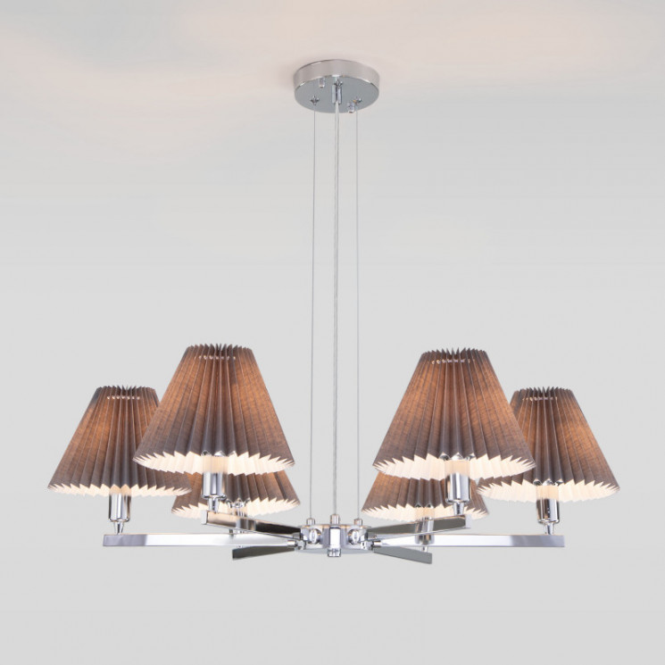 Подвесная люстра Eurosvet 60136/6 хром/графит Peony