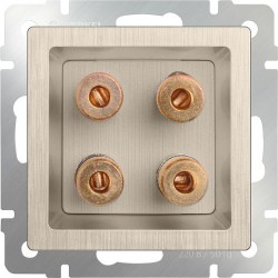 Акустическая розетка Werkel W1185010 (WL10-AUDIOx4 шампань рифленый)