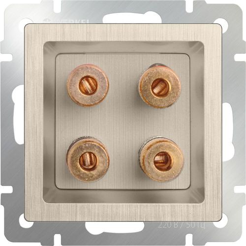 Акустическая розетка Werkel W1185010 (WL10-AUDIOx4 шампань рифленый)