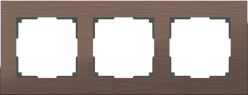 Рамка на 3 поста коричневый алюминий Werkel W0031714 (WL11-Frame-03 Aluminium)