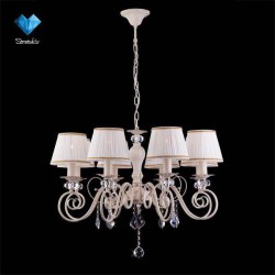 Люстра Eurosvet 3300/6 белый с золотом/прозрачный хрусталь Strotskis