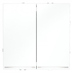 Выключатель двухклавишный проходной VOLTUM VLS020402 белый матовый