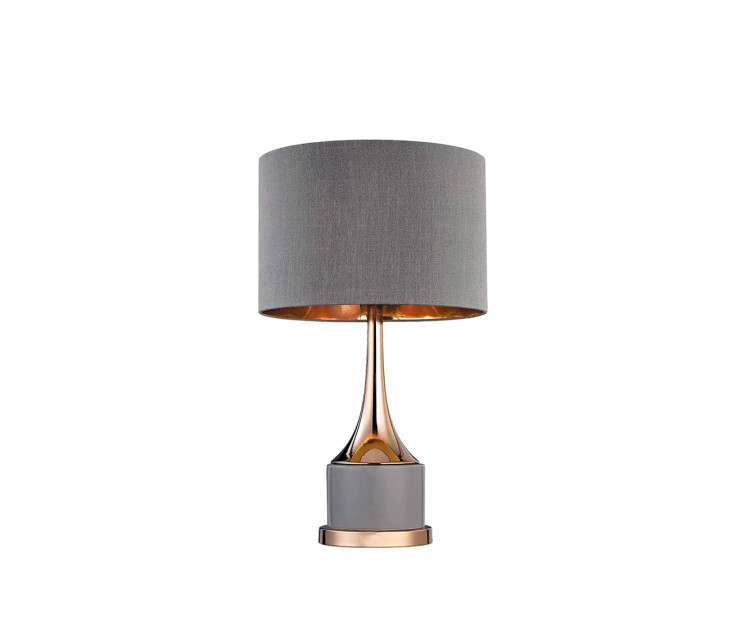 Kink Light 07705-T,16-20(16) Настольная лампа Хайли серый/бронза d38 h64 E27 1*40W