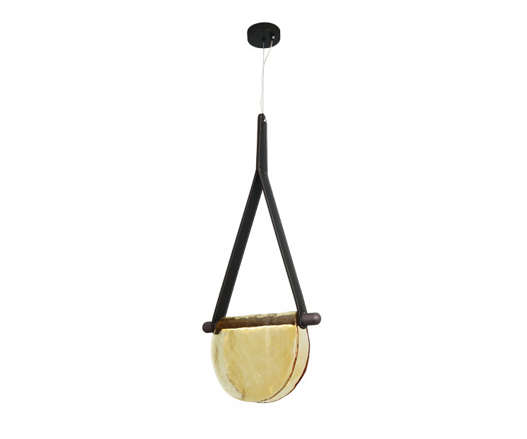 Подвес Kink Light Тэрро черный (плафон янтарь) w37*5 h120 Led 8W (4000K) 07687-30,19(03)