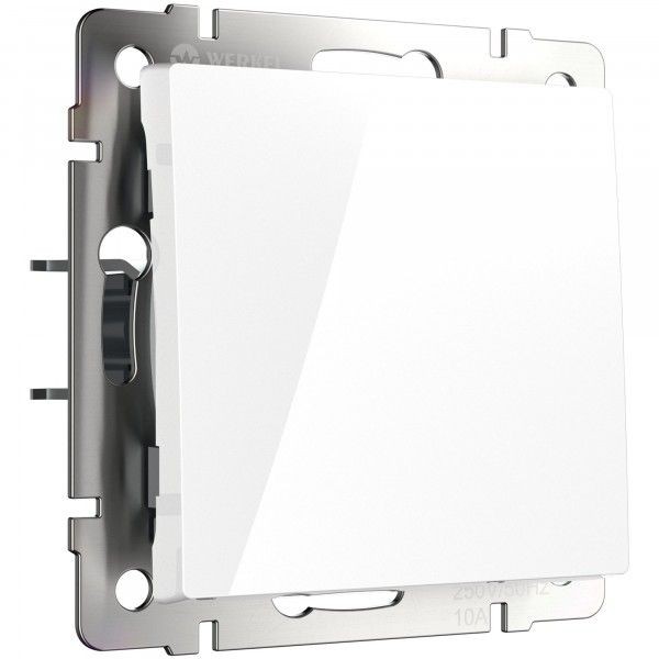 Выключатель одноклавишный проходной белый Werkel W1112001 (WL01-SW-1G-2W)