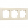 Рамка на 3 поста (молочный, стекло) W0031141 Werkel