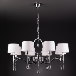 Потолочный светильник  Eurosvet Madera 10093/8 хром/прозрачный хрусталь Strotskis