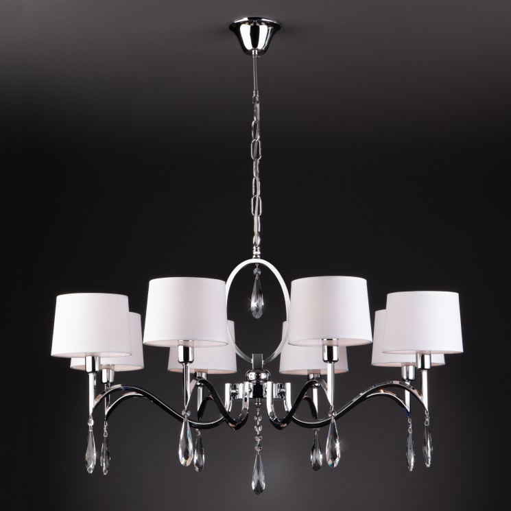 Потолочный светильник  Eurosvet Madera 10093/8 хром/прозрачный хрусталь Strotskis