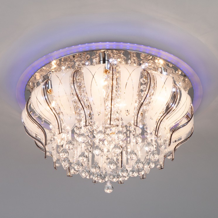 Подвесной светильник  Eurosvet Soffite 80119/8 хром/синий+красный+фиолетовый