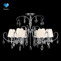 Люстра Eurosvet 10021/6 хром/прозрачный хрусталь Strotskis