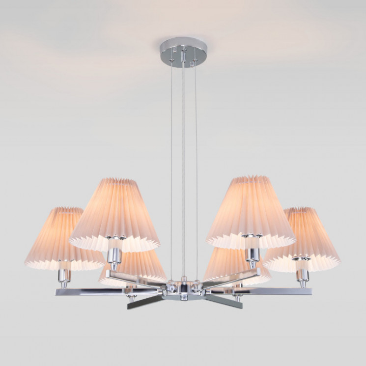 Подвесная люстра Eurosvet 60136/6 хром/серый Peony