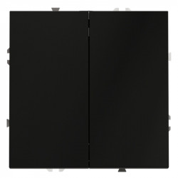 Выключатель двухклавишный VOLTUM VLS020108 черный