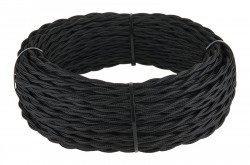 Ретро кабель витой  3х1,5  черный Werkel W6453508