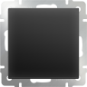 Выключатель одноклавишный проходной черный матовый Werkel W1112008 (WL08-SW-1G-2W) черный матовый