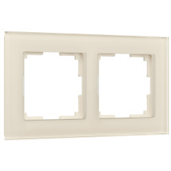 Рамка на 2 поста (молочный, стекло) W0021141 Werkel