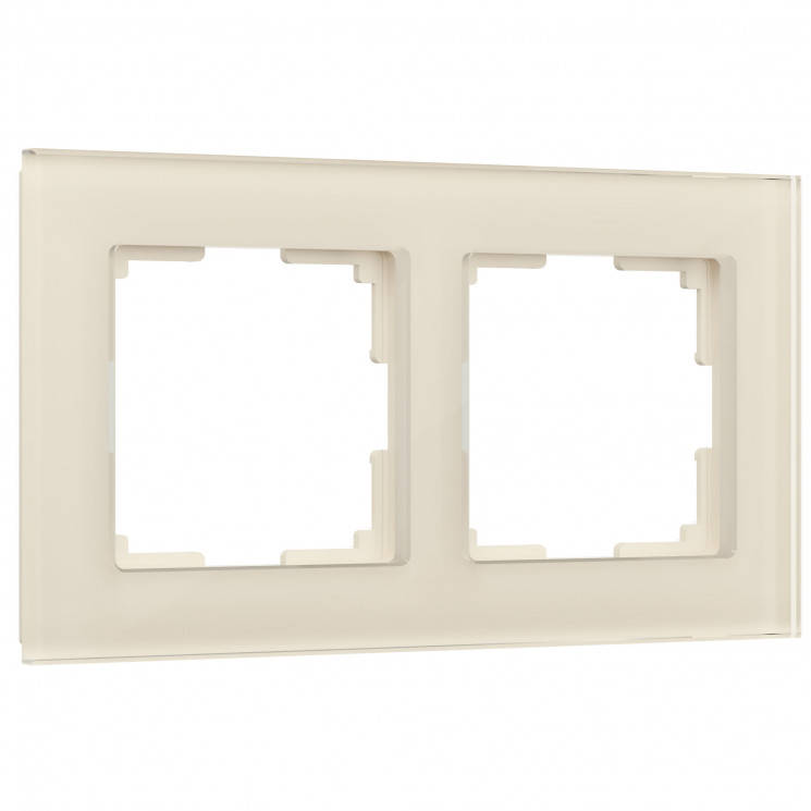 Рамка на 2 поста (молочный, стекло) W0021141 Werkel