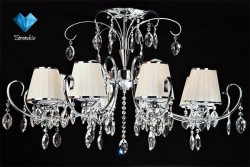 Люстра Eurosvet 10021/8 хром/прозрачный хрусталь Strotskis