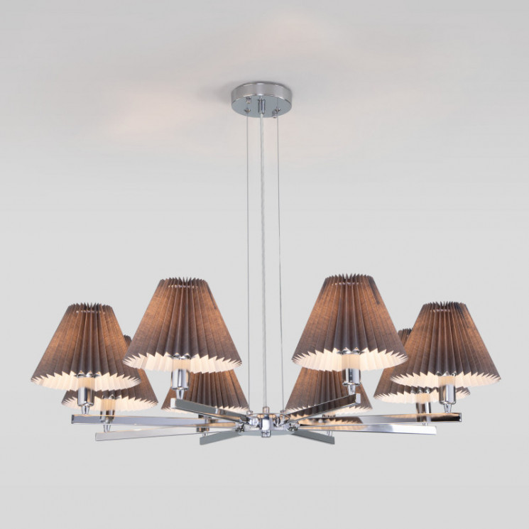 Подвесная люстра Eurosvet 60136/8 хром/графит Peony