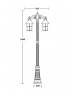 Уличный фонарный столб YAOHUALUX 81509A Gb CAIOR 1