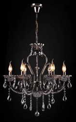 Люстра Eurosvet 3426/6 черный жемчуг/дымчатый хрусталь Strotskis